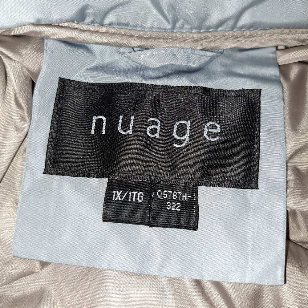 New With Tags Nuage Regular Chevron Quilted Puffer Vest w/ Removable Hood - Picture 8 of 15